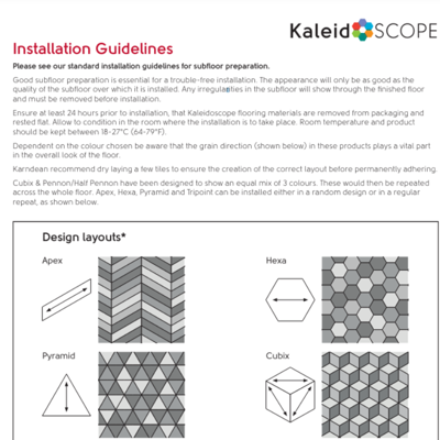 Karndean commercial kaleidoscope collection installation guide