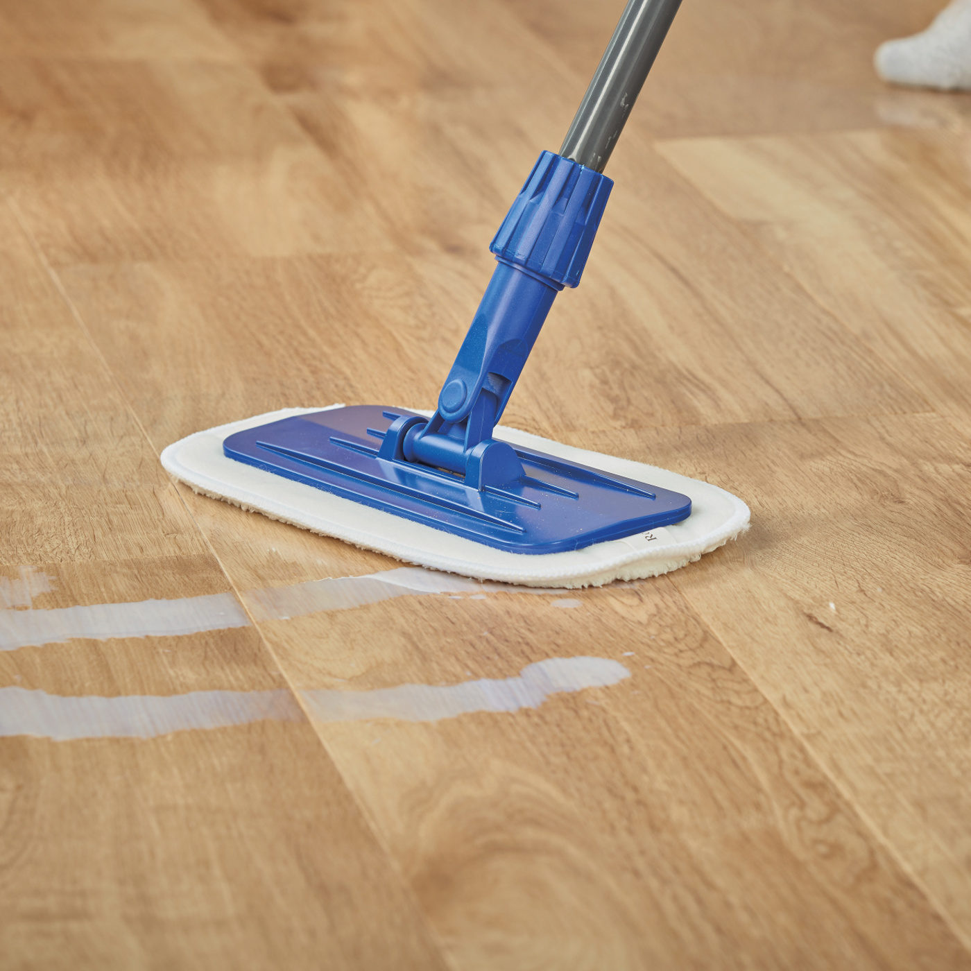 Karndean commercial floor being cleaned